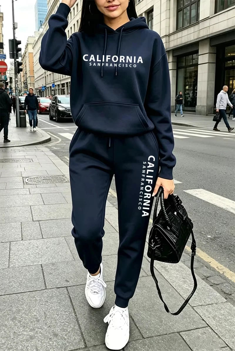 Fall Winter Womens Outfits Street Casual Hooded Sweatshirts Outdoors