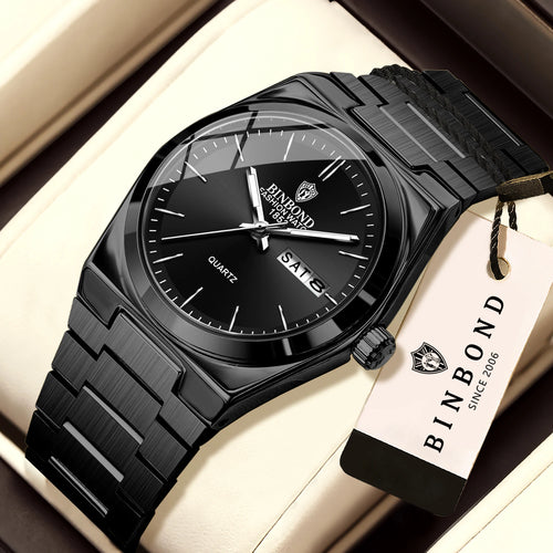 BINBOND Quartz Watches For Women Luxury Luminous Waterproof Auto Date