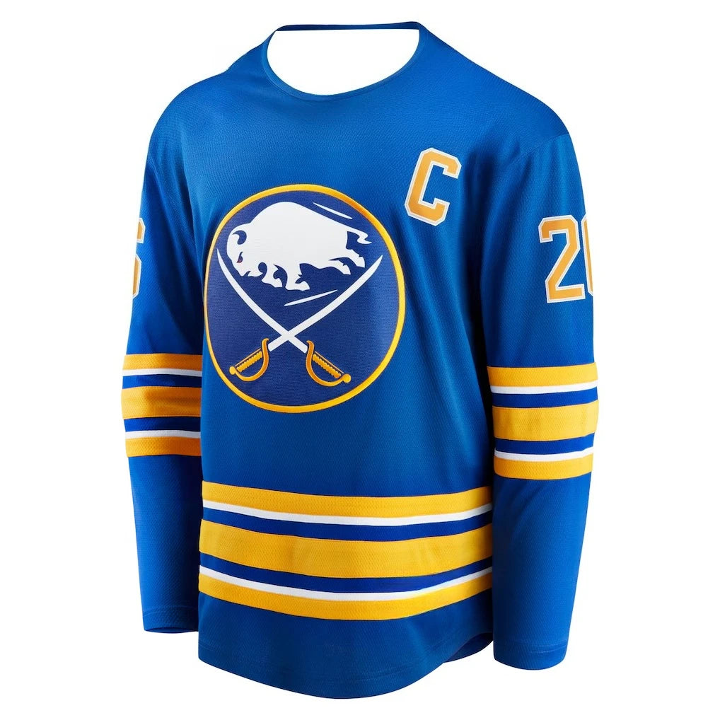 Hockey Jersey - Blue with Yellow/White Accents "Dahlin 26" Captain "C"