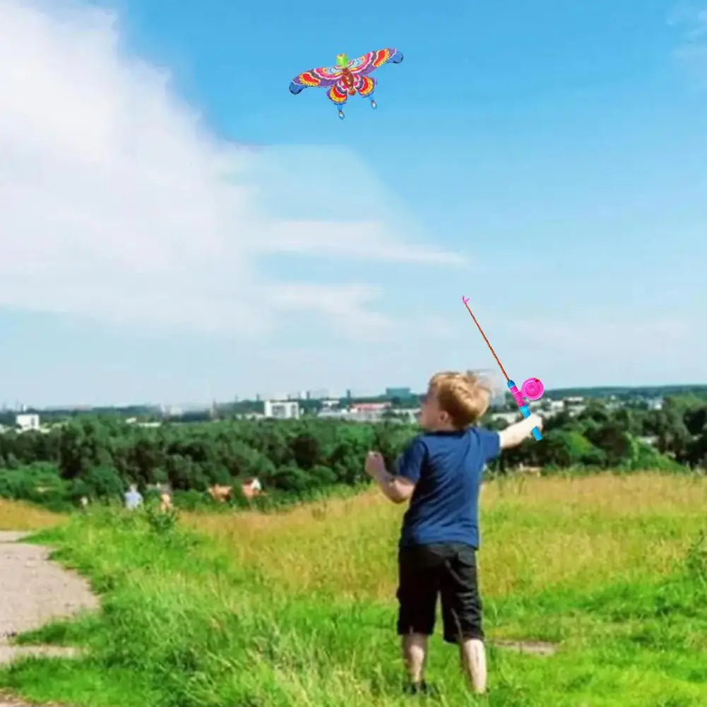 Children Kite Toy Cartoon Eagle Foldable Mini Plastic Toys Kite Hand