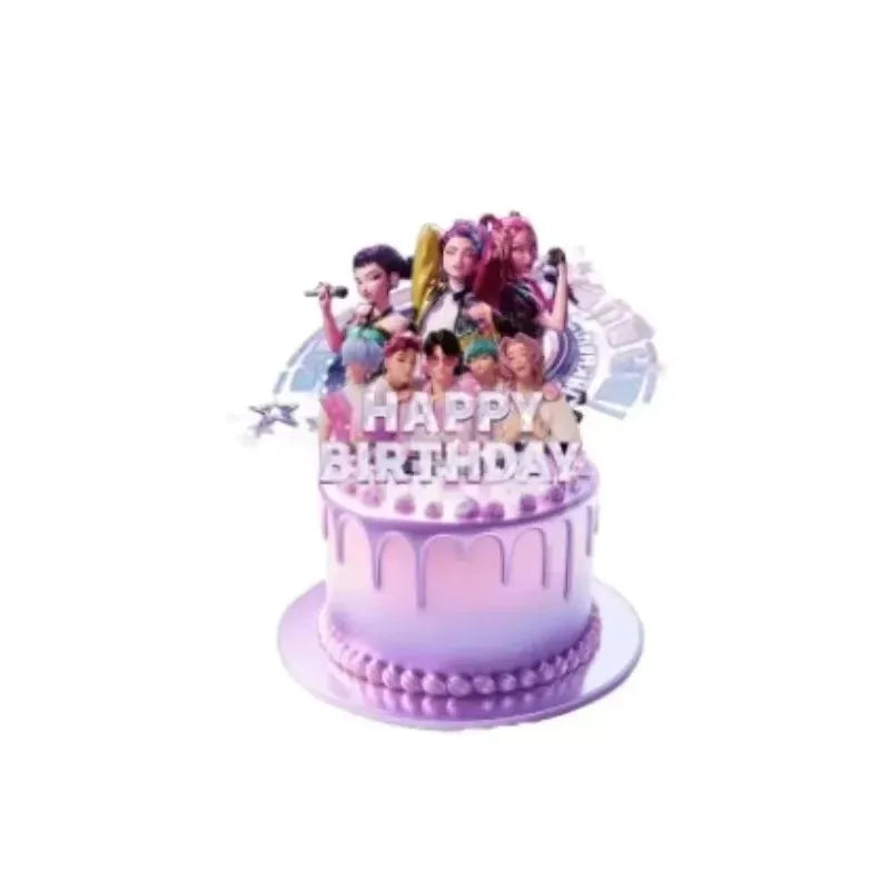 Anime Grils Lumi Mila Zoi Witch Hunter Cake Toppers Happy Birthday