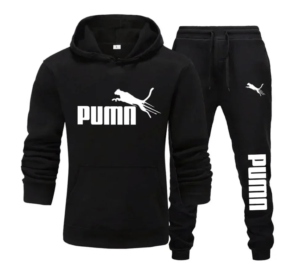 2026 New Autumn and Winter Men's Pullover Hoodie and Pants Two-Piece