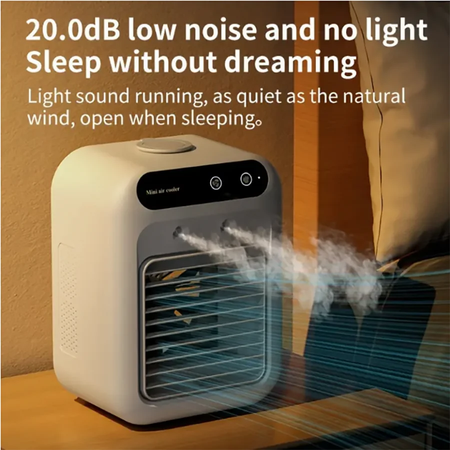 Portable mini desktop Air Conditioner Fan, Low Noise, Powerful
