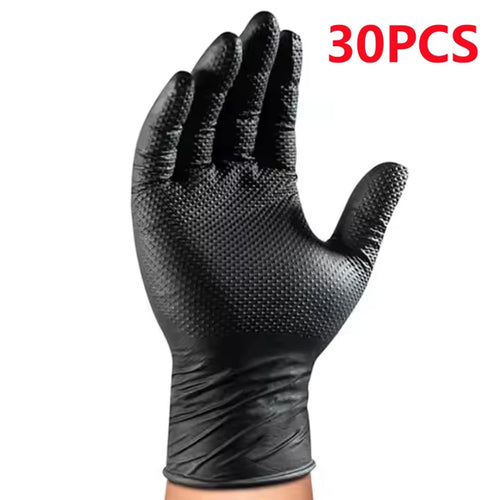 Industrial Black Nitrile Gloves 8mil Heavy Duty Disposable Gloves with