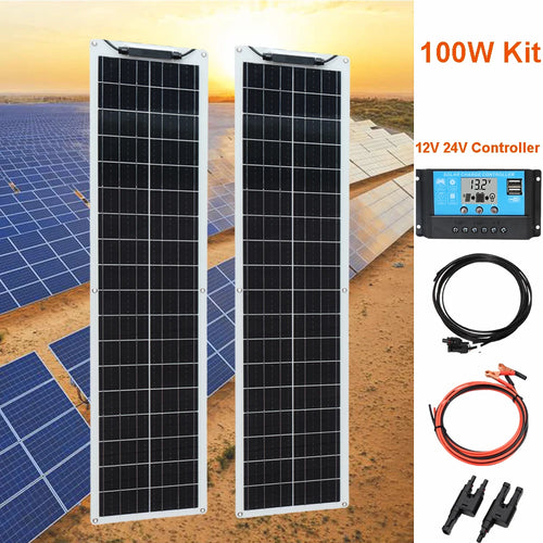 Flexible Solar Panel 100W 50W 12V Battery Charger Photovoltaic Panel