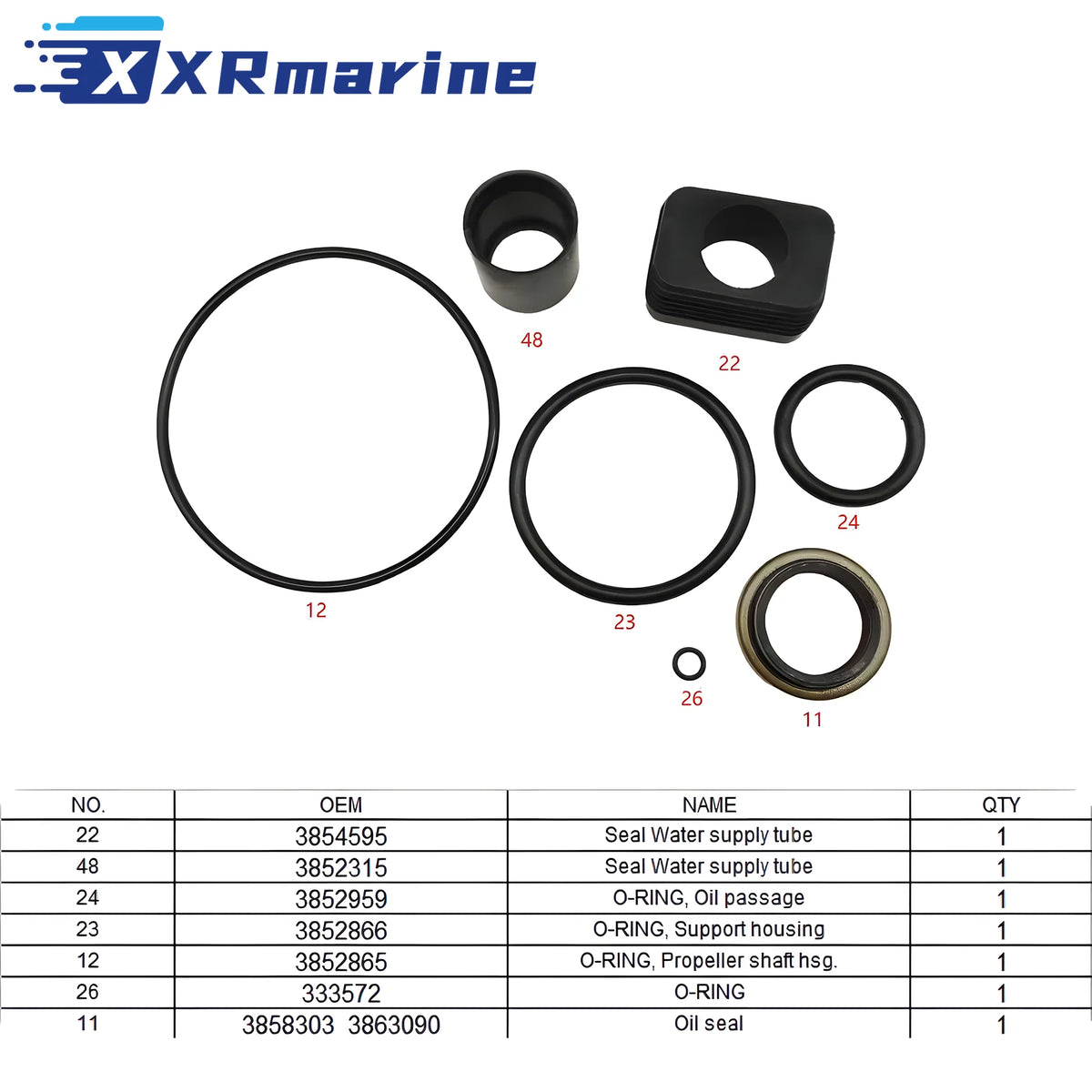 Lower Unit Seal Kit For Volvo Penta & OMC SX Cobra SX-C SX-M SX-MTD