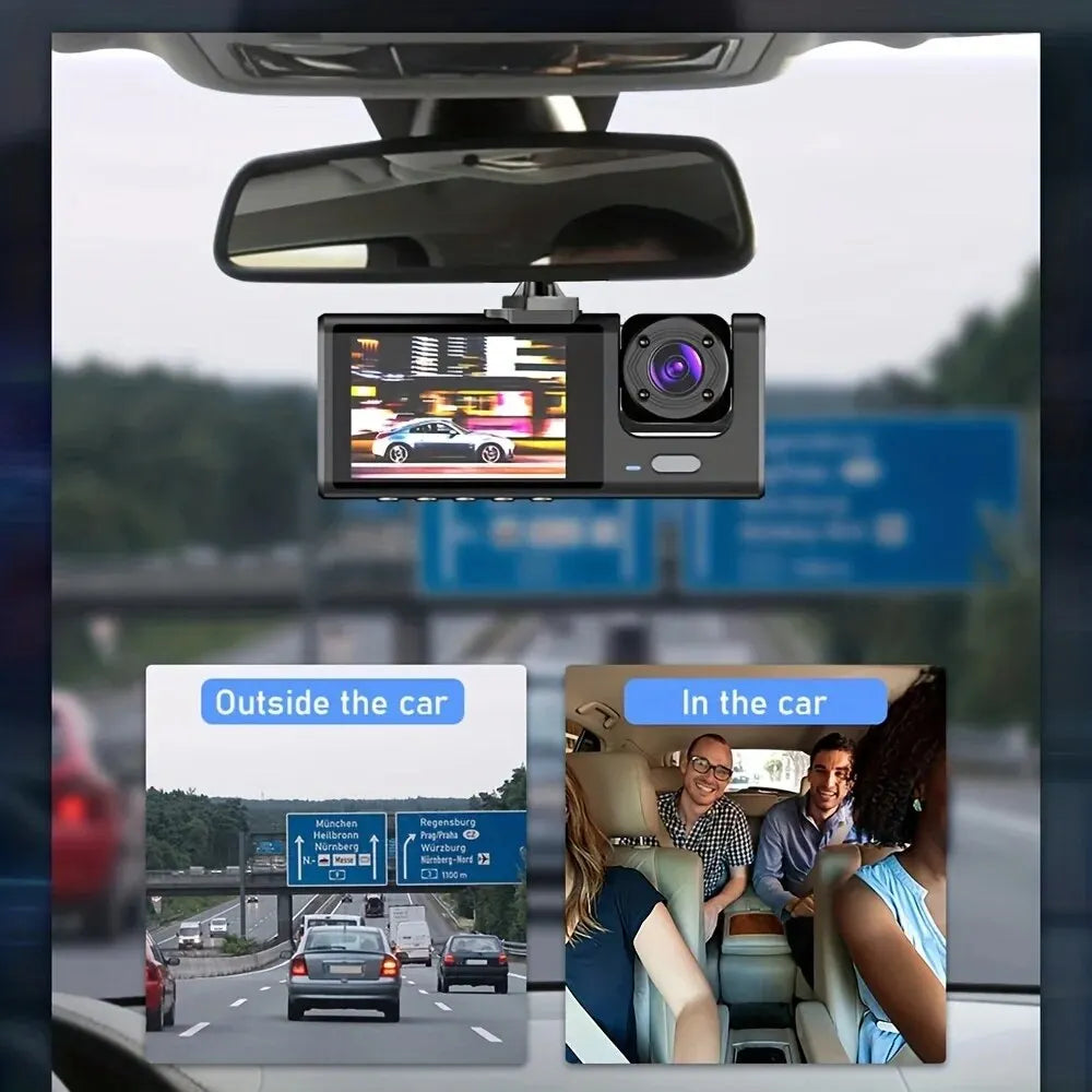 Dash Cam W/ IR Night Vision Loop Recording & 2" IPS Screen 1080P 3