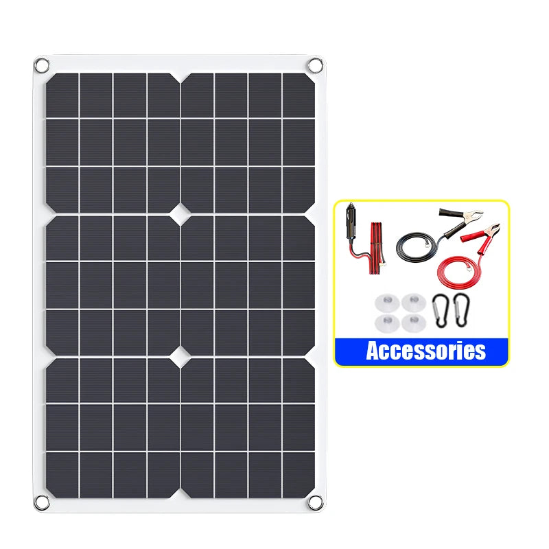 6000W Complete Solar Power Kit 12V to 110V/220V Off-Grid System 100A