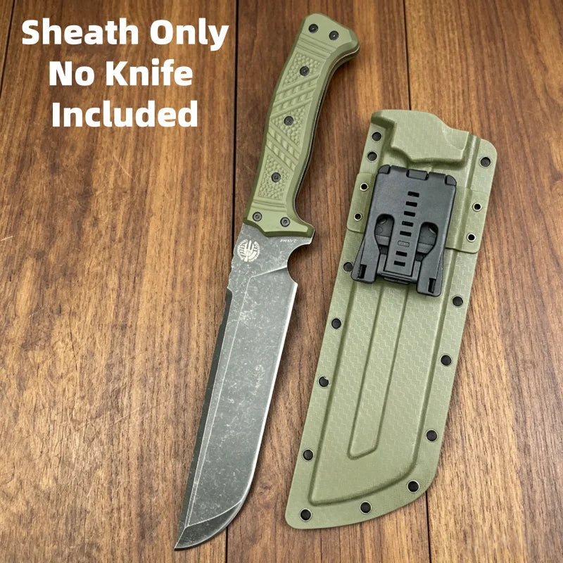 Olive Green Hard Kydex Knife Sheath With Waist Belt Clip Portable Tool