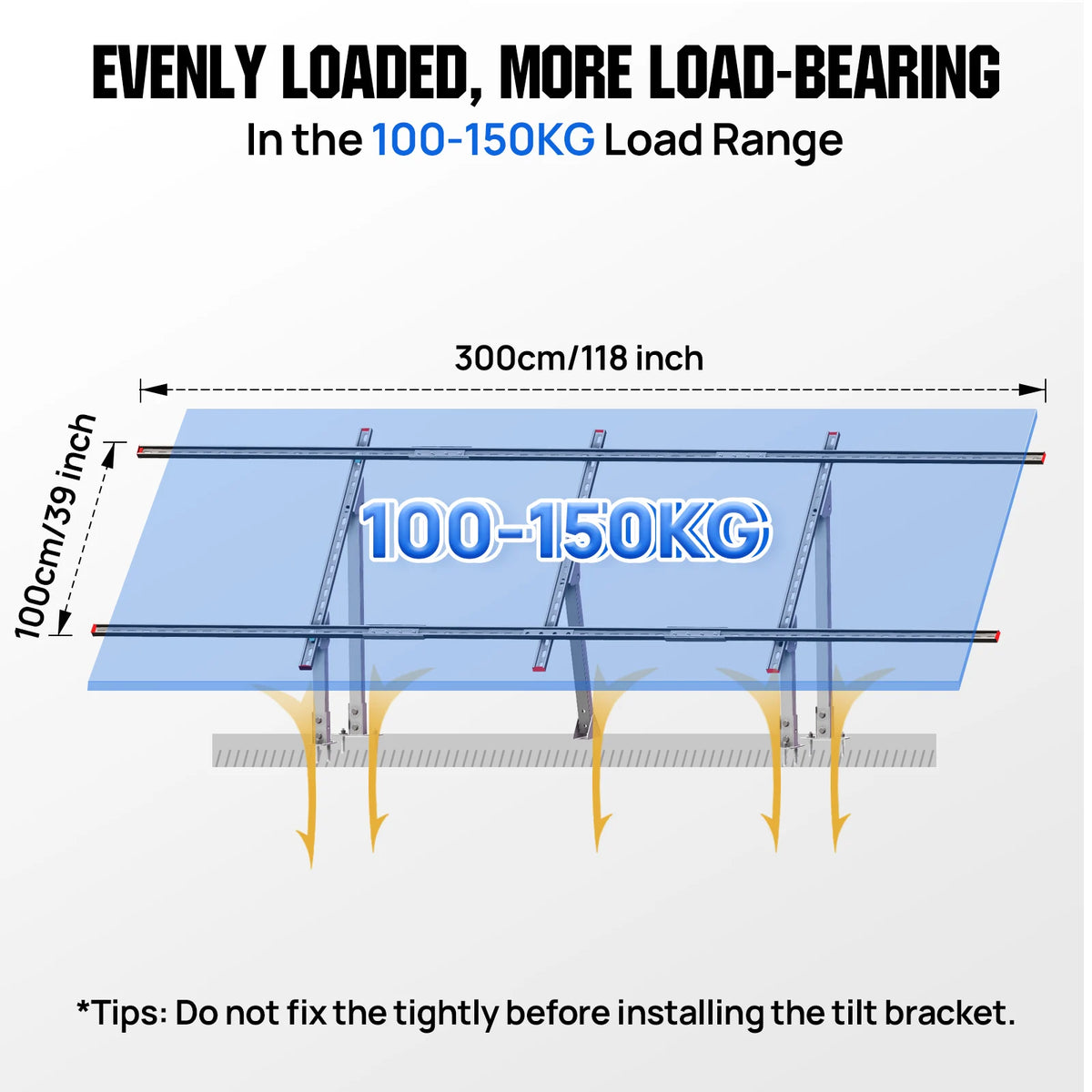 ECO-WORTHY 780W 4PCS 195W 3.12KWH Solar Panels with Upgrade Ground