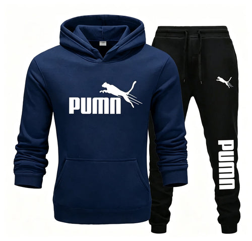 2026 New Autumn and Winter Men's Pullover Hoodie and Pants Two-Piece