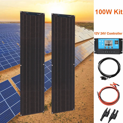 Flexible Solar Panel 100W 50W 12V Battery Charger Photovoltaic Panel