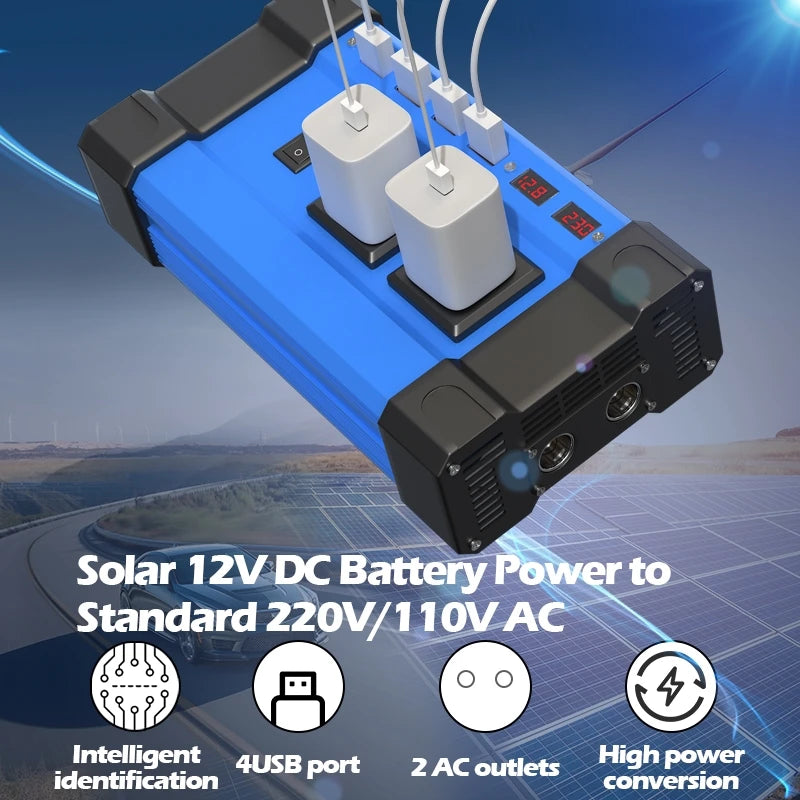 6000W Complete Solar Power Kit 12V to 110V/220V Off-Grid System 100A