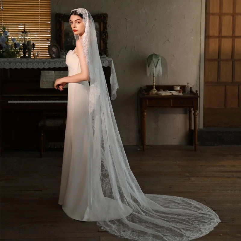 Veil Bridal Velos De Novia Largos Wedding Accessories Mariage 230M