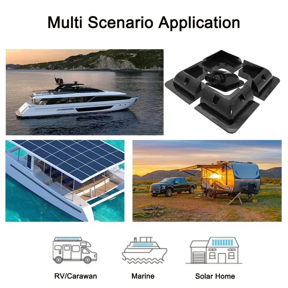 2/4/6Pcs RV Solar Panel Bracket Drill-Free Mounting Corner Side
