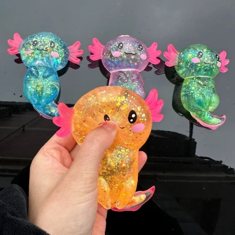 Colorful Salamander Maltose Fidgets Toys Squishy Malt Sugar Stretchy