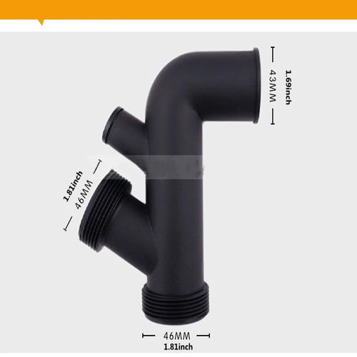 Kitchen Waste Disposer, Three-way Elbow, Single Double Groove,