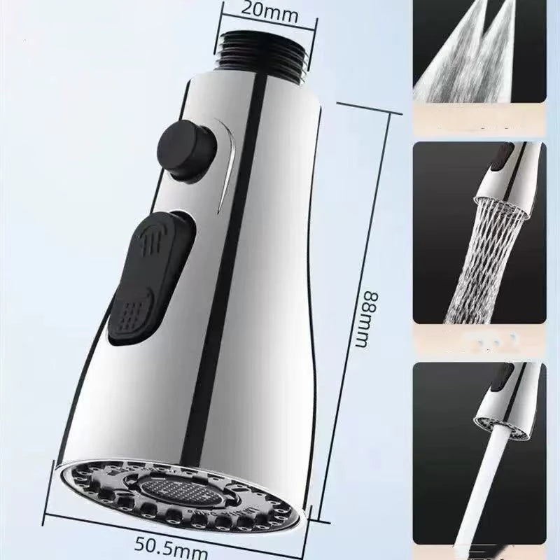 Kitchen Faucet Accessories Replace Sprayer Nozzle 3 Modes ABS Bathroom