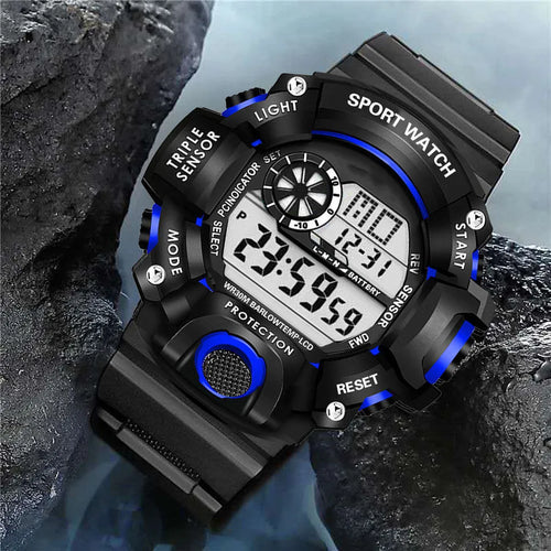 Style Boys Sports Watches Dual Display Digital Led Electronic Quartz