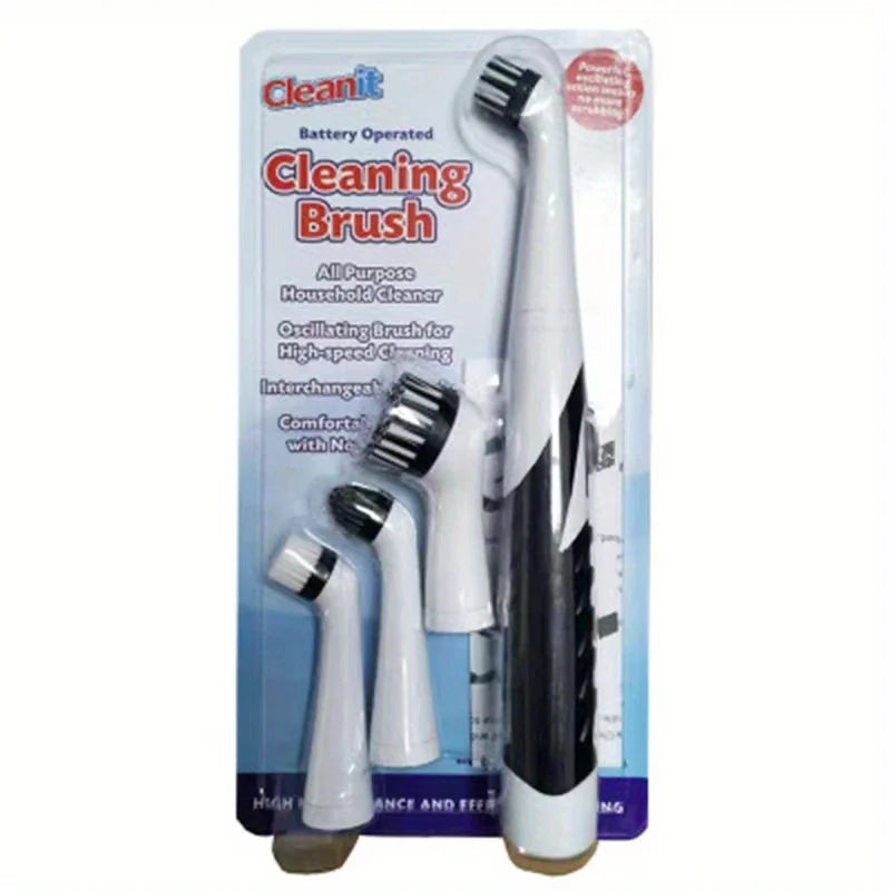 Cleaning brush Sonic Scrubber, Cleaning Tool With 4 Brushes
