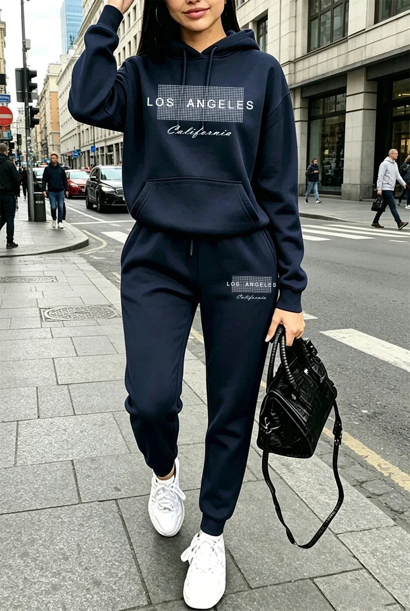 2026 Women's 2 Pcs Set Casual Sweatshirt Outfits Outdoors Sports