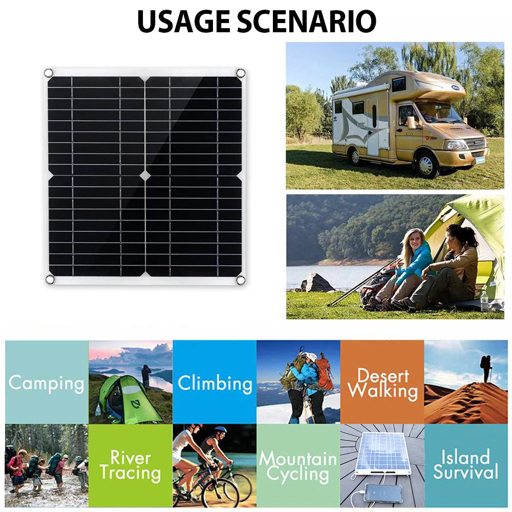SOECOPO10000W Peak Solar System Kit 2x300W Solar Panels DC 12V 24V -