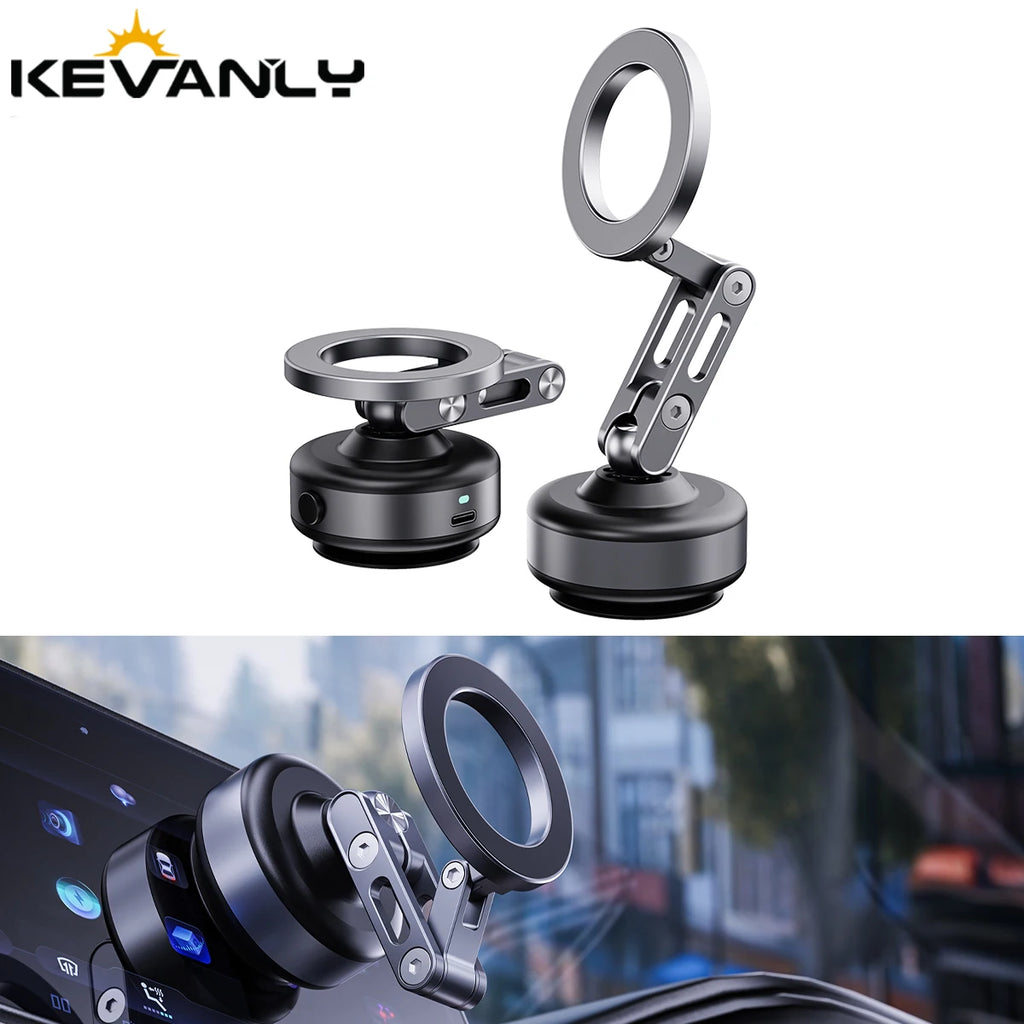 Vacuum Magnetic Suction Cup Car Mobile Phone Mount Universal Folding