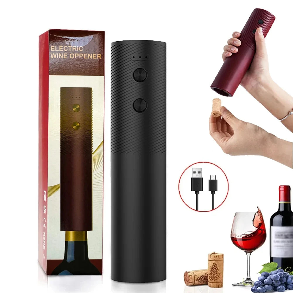 Electric Wine Bottle Opener Automatic Red Wine Corkscrew Rechargeable
