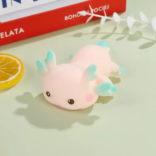 1/4pcs Axolotl Squeeze Ball Cute Fish Relax Cartoon Antistress Squishy