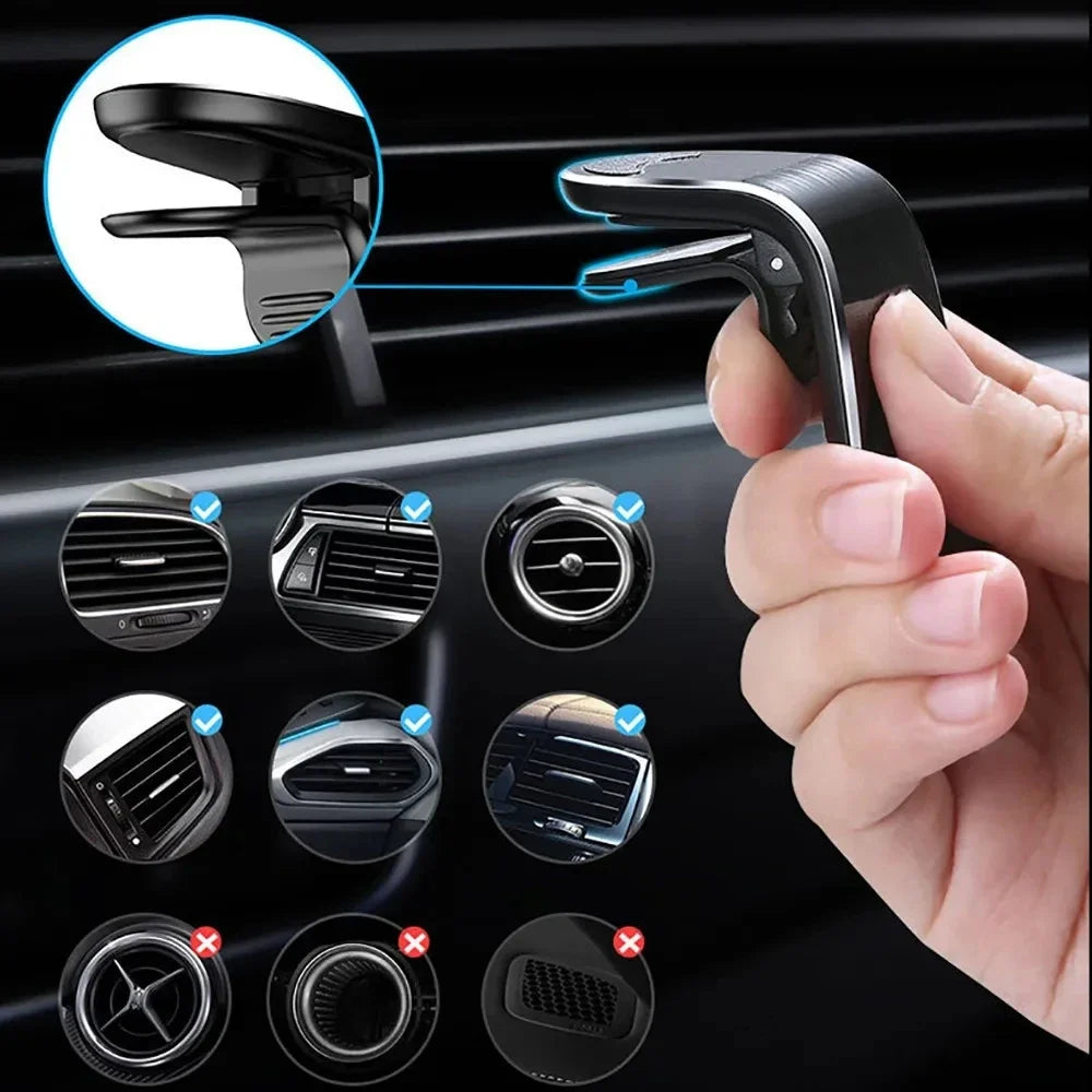 Magnetic Car Phone Holder Air Vent Clip Mount Rotation Cellphone GPS