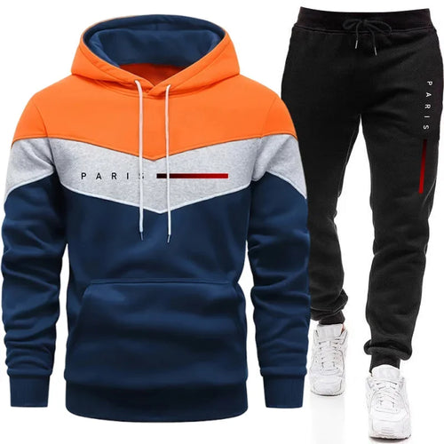 Paris Fashion Men's Hoodies Set Daily Casual Sports Hooded Sweatshirt