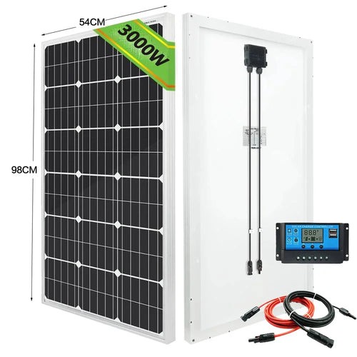 3000W Ultra High Power Solar Panel 12V-24V Efficient Charging for