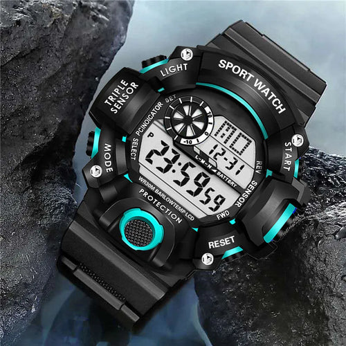 Style Boys Sports Watches Dual Display Digital Led Electronic Quartz