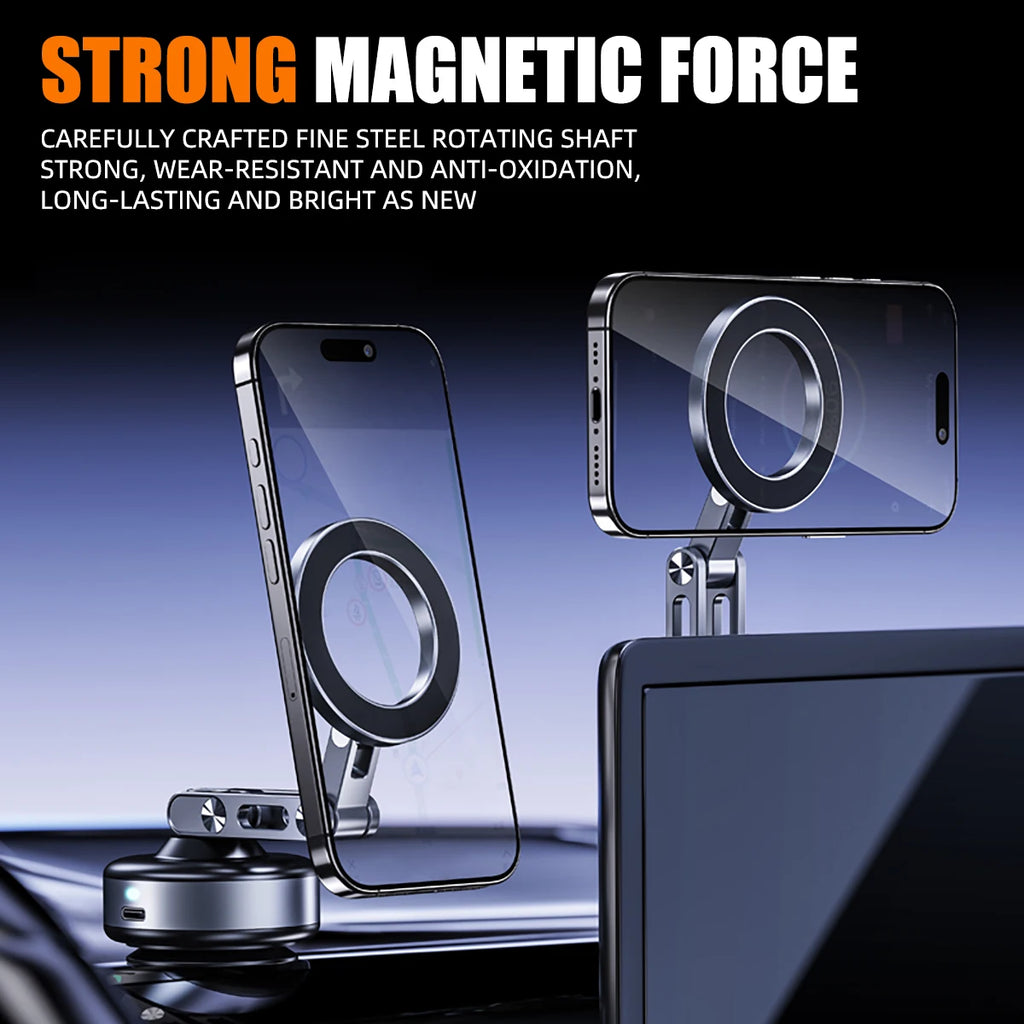 Vacuum Magnetic Suction Cup Car Mobile Phone Mount Universal Folding