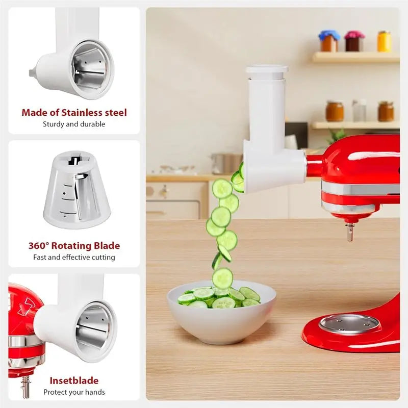 Meat Grinder& Cheese Grate Attachment For Kitchenaid Stand Mixer-