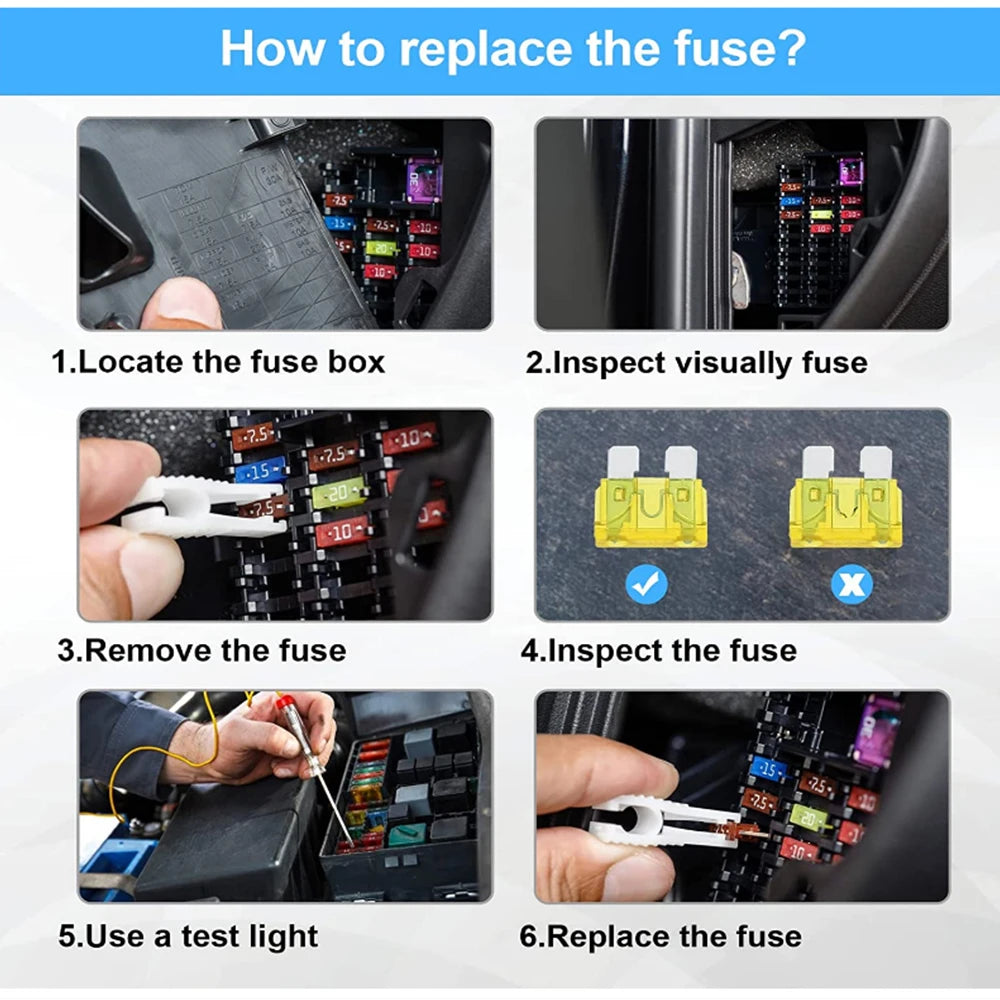 100pcs Standard Car Fuses 2A 3A 5A 7.5A 10A 15A 20A 25A 30A 35A Free