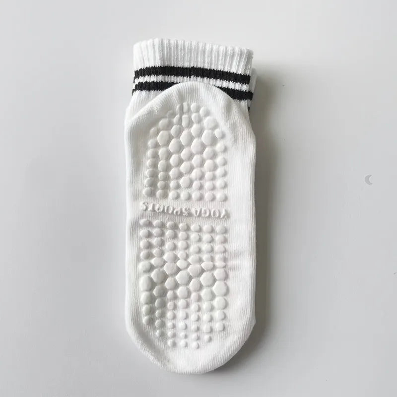 1/5 Pair Women's Silicone Anti Slip Pilates Yoga Socks Sweat Absorbing