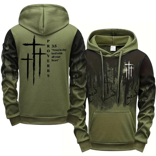Jesus Christ Fashion Men's Set Hooded Sweatshirt and Sweatpants Autumn