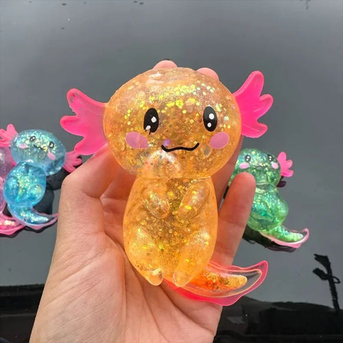Colorful Salamander Maltose Fidgets Toys Squishy Malt Sugar Stretchy