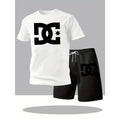Summer Men's Casual Clothing Set Breathable Oversize T-Shirt Shorts