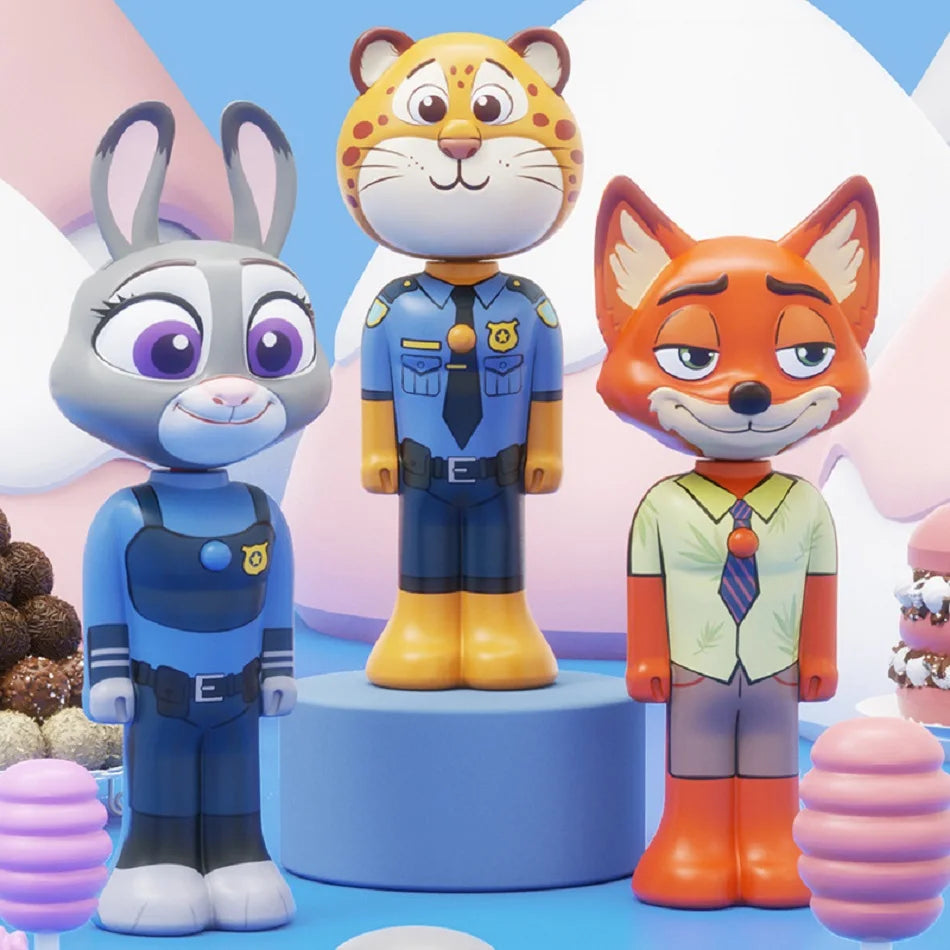 Disney Zootopia Scalable Toothbrush Cute Nick Judy Anime Figures