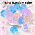 15Pcs Mini Ice Cube Squishy Toys Release Stress Transparent Small Ice