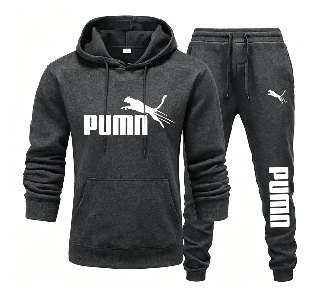 2026 New Autumn and Winter Men's Pullover Hoodie and Pants Two-Piece