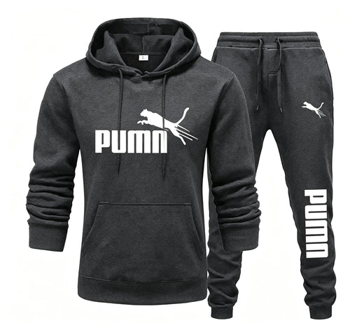 2026 New Autumn and Winter Men's Pullover Hoodie and Pants Two-Piece