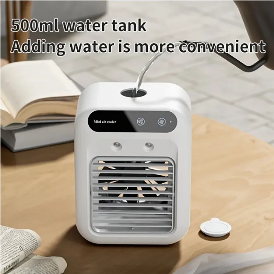 Portable mini desktop Air Conditioner Fan, Low Noise, Powerful