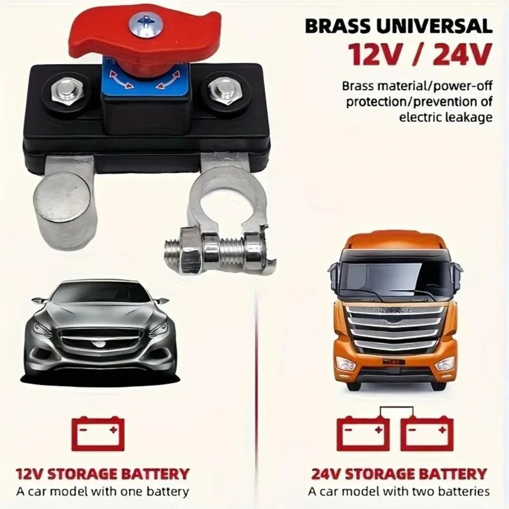 Car Battery Cut Off Switch 12V/24V ﻿Disconnect Automatic Circuit