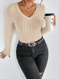 Women's autumn and winter casual all-match basic T shirt slim slim
