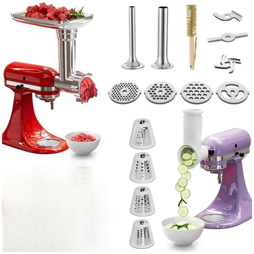 Meat Grinder& Cheese Grate Attachment For Kitchenaid Stand Mixer-