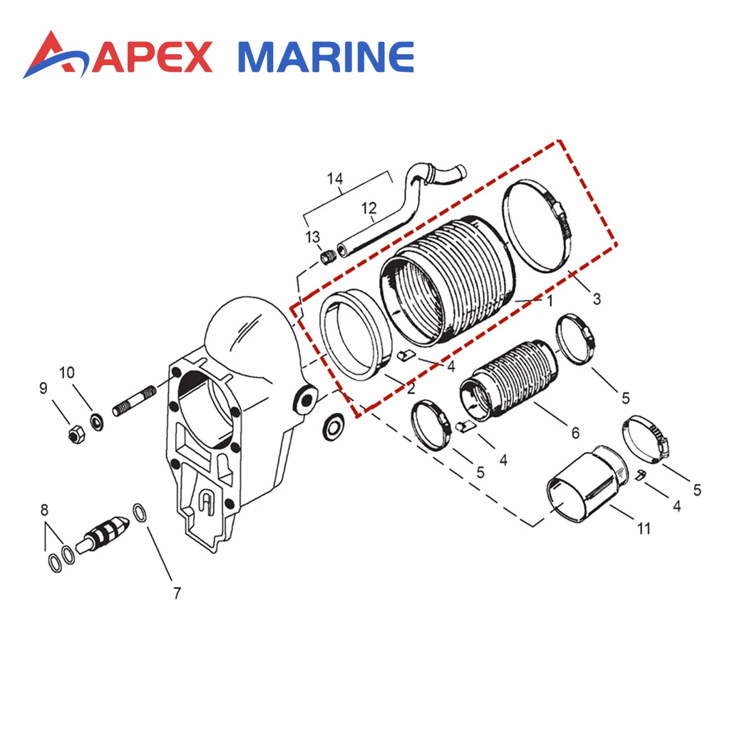 U-Joint Bellows Fits for Mercruiser Stern Drive Bravo & Blackhawk