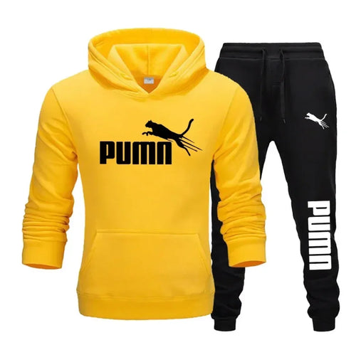 2026 New Autumn and Winter Men's Pullover Hoodie and Pants Two-Piece